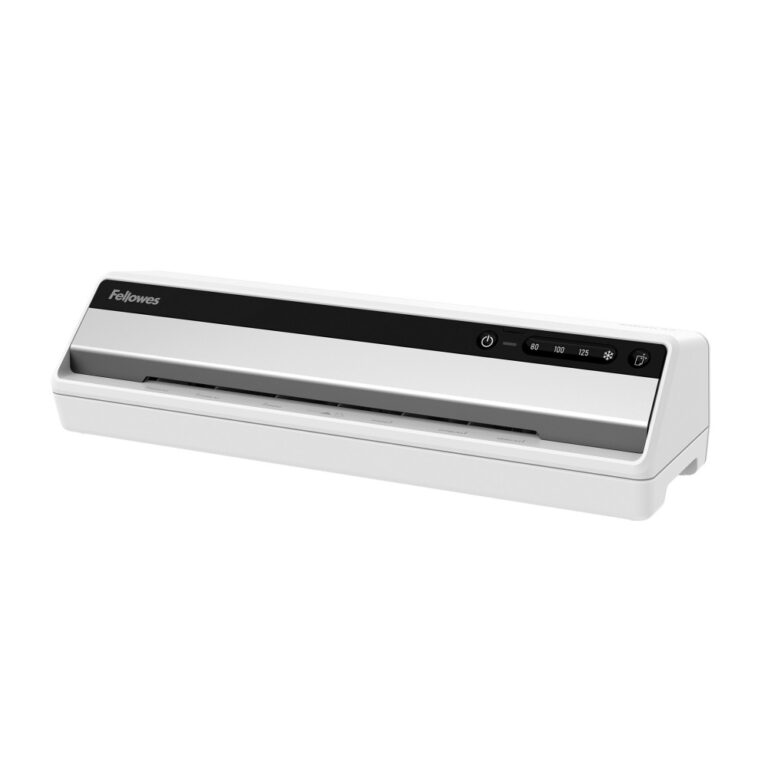 Fellowes Saturn A3 Cold/Hot Laminator 125 Micron 300 mm/min Speed Auto Power Off Black Silver with 10 Pouch Starter Pack