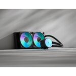Fractal Design Radius 240 RGB All-in-one Liquid Cooler 2x 120mm PWM Ceramic Bearing LGA 1200 AM4 AM5 Black