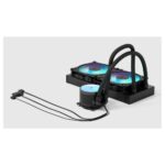 Fractal Design Radius 240 RGB All-in-one Liquid Cooler 2x 120mm PWM Ceramic Bearing LGA 1200 AM4 AM5 Black