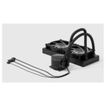 Fractal Design Radius 240 RGB All-in-one Liquid Cooler 2x 120mm PWM Ceramic Bearing LGA 1200 AM4 AM5 Black