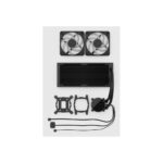 Fractal Design Radius 240 RGB All-in-one Liquid Cooler 2x 120mm PWM Ceramic Bearing LGA 1200 AM4 AM5 Black