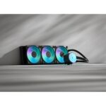 Fractal Design Radius 360 RGB Black All-in-one Liquid Cooler for LGA 1200 AM4 and AM5 Sockets with 3 Fans