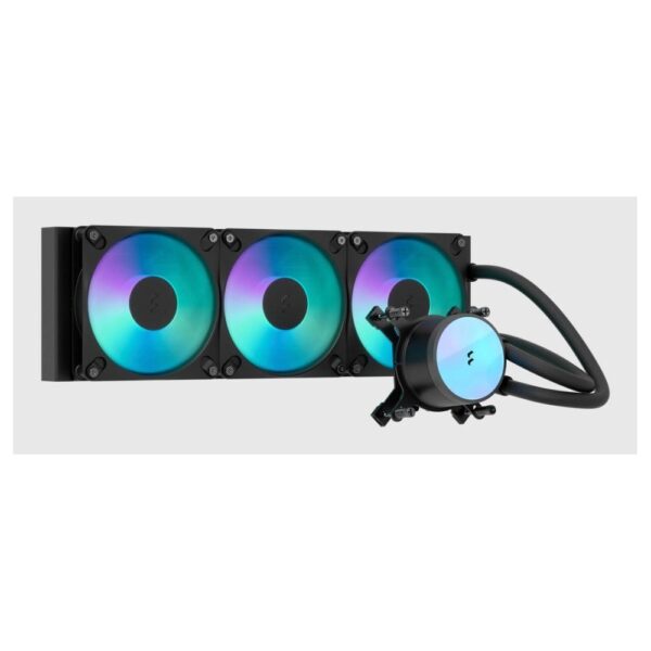 Fractal Design Radius 360 RGB Black All-in-one Liquid Cooler for LGA 1200 AM4 and AM5 Sockets with 3 Fans