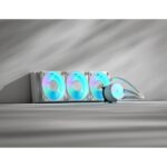 Fractal Design Radius 360 RGB White All-in-one Liquid Cooler 3x120mm Fans LGA 1200 AM4 AM5 Sockets