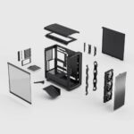 Fractal Design Summit Ambience Blackout Midi Tower Case Black TG Light Tint Glass ATX EATX 360mm Radiator 3x 140mm Fans