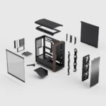 Fractal Design Summit Black TG Light Tint Midi Tower Case, Supports ATX EATX, 3x 140mm Fans, 360mm Radiator Support, 425mm GPU