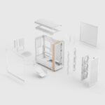 Fractal Design Summit Midi Tower Supports ATX EATX 3x 140mm Fans 360mm Radiator Support Tempered Glass White Clear Tint