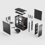 Fractal Design Summit Solid Midi Tower PC Case Black with 360mm Radiator Support and 425mm GPU Clearance