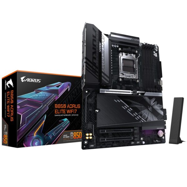 GIGABYTE B850 AORUS Elite Wi-Fi 7 Motherboard AMD AM5 Socket ATX DDR5 Black