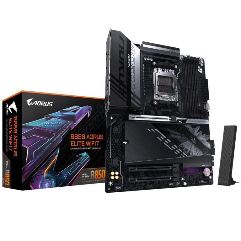 GIGABYTE B850 AORUS Elite Wi-Fi 7 Motherboard AMD AM5 Socket ATX DDR5 Black