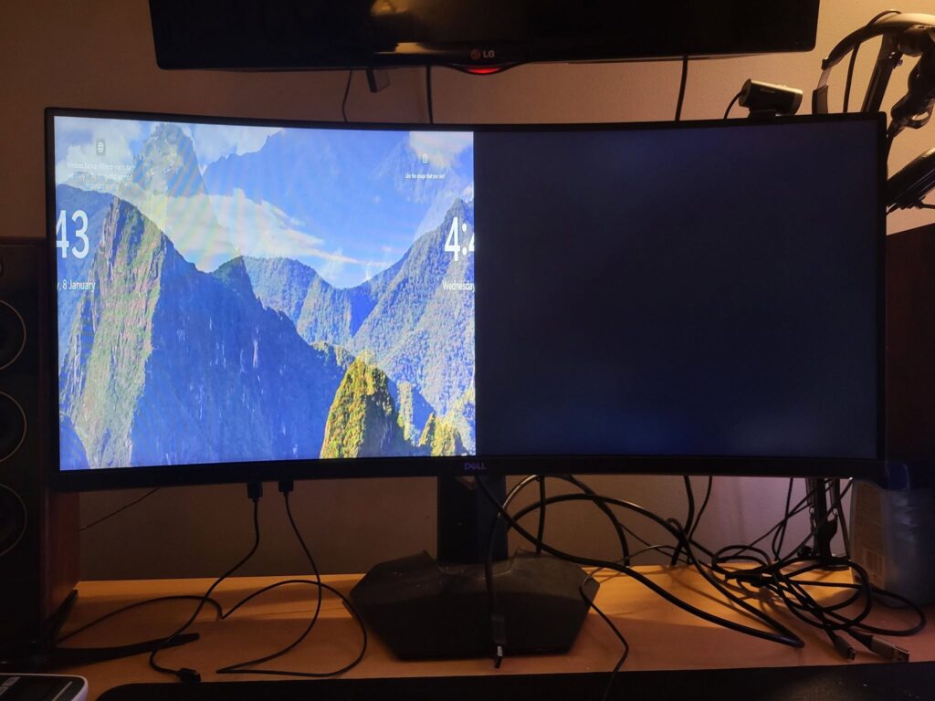 half of screen