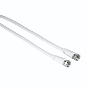 Hama 00205037 Coaxial Cable 1.5 m F Male to F Male White Magnetically Shielded