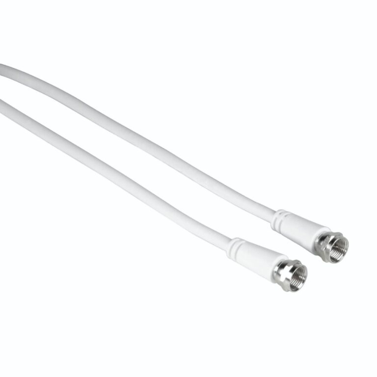 Hama 00205037 Coaxial Cable 1.5 m F Male to F Male White Magnetically Shielded