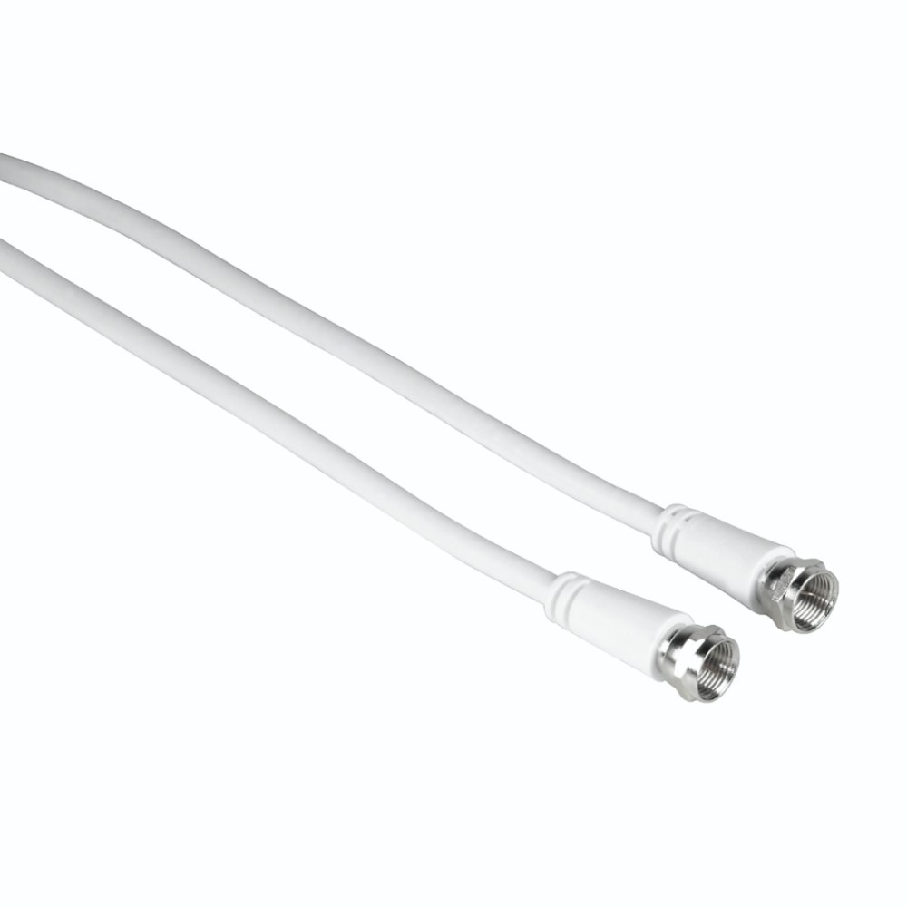 Hama 00205037 Coaxial Cable 1.5 m F Male to F Male White Magnetically Shielded Hama 00205037 Coaxial Cable 1.5 m F Male to F Male White Magnetically Shielded