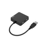 Hama USB Hub 4 Ports USB 2.0 480 Mbit/s Black 0.15 m Cable Plug and Play