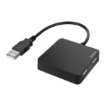 Hama USB Hub 4 Ports USB 2.0 480 Mbit/s Black 0.15 m Cable Plug and Play