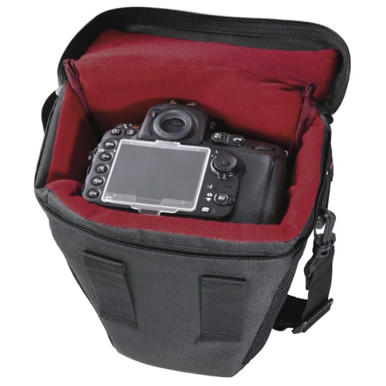 Hama Valletta 130 Colt Camera Bag Black Polytex Compact Case Shoulder Strap Scratch Resistant Interior 160x100x210mm