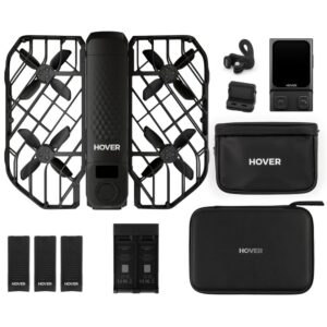 HoverAir X1 Pro Quadcopter 4K 16 Min Flight 192g Foldable Ultimate Cycling Kit Black 4 Batteries