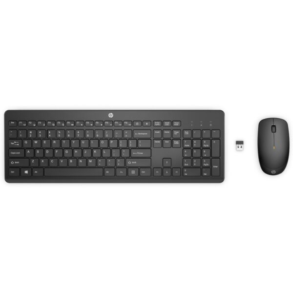 HP 235 Wireless Mouse and Keyboard Combo Full-size 1600 DPI Membrane Black