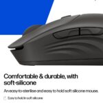 HP 405 Quiet Wireless Mouse Bluetooth 5.2 and 2.4 GHz RF 1200 DPI Silent Click 24 Month Battery Black