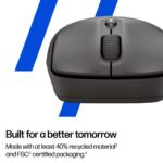 HP 405 Quiet Wireless Mouse Bluetooth 5.2 and 2.4 GHz RF 1200 DPI Silent Click 24 Month Battery Black