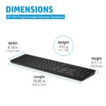 HP 455 Programmable Wireless Keyboard Full Size Numeric Keypad Membrane Switch Black Compatible with Windows 10 11 and macOS
