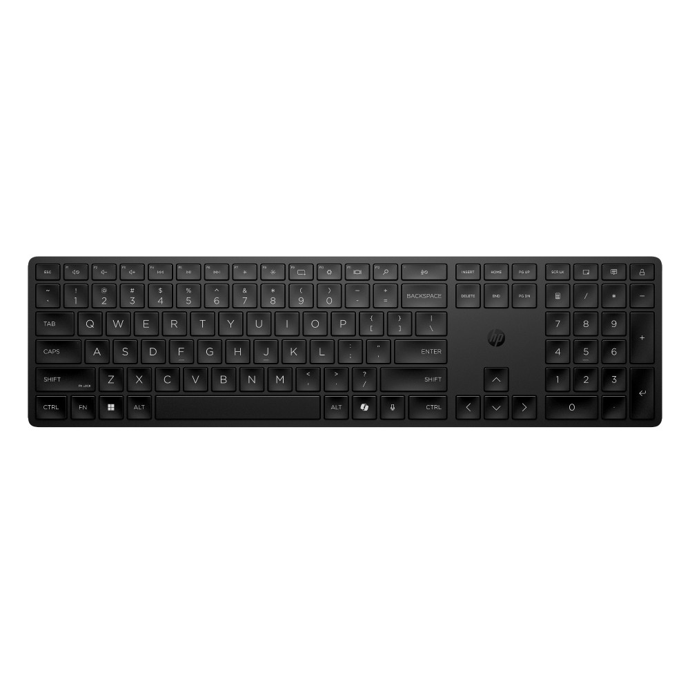 HP 455 Programmable Wireless Keyboard Full Size Numeric Keypad Membrane Switch Black Compatible with Windows 10 11 and macOS HP 455 Programmable Wireless Keyboard Full Size Numeric Keypad Membrane Switch Black Compatible with Windows 10 11 and macOS