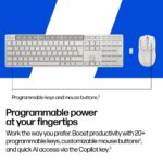 HP 495C Multi-Device Keyboard and Mouse Combo Wireless Full-size Numeric Keypad Silent Low-profile Keys White