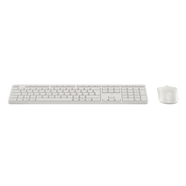 HP 495C Multi-Device Keyboard and Mouse Combo Wireless Full-size Numeric Keypad Silent Low-profile Keys White