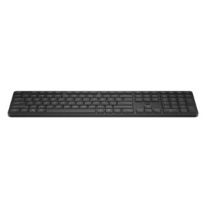 HP 495K Multi-Device Wireless Keyboard Full-Size with Numeric Keypad Silent Plunger Keys Bluetooth 2.4GHz Black