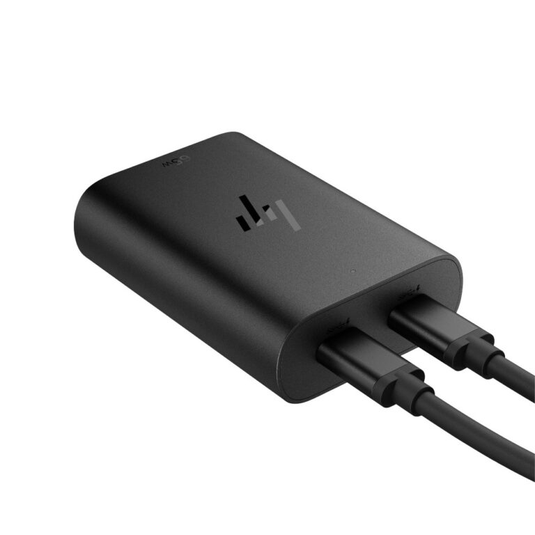 HP 65W GaN USB-C Laptop Charger Black 1m Cable Power Adapter