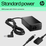 HP 65W Smart AC Adapter for ProBook EliteBook ZBook ChromeBook and Spectre Laptops Black