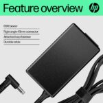 HP 65W Smart AC Adapter for ProBook EliteBook ZBook ChromeBook and Spectre Laptops Black