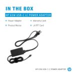 HP 65W USB-C AC Power Adapter for HP EliteBook ProBook Dragonfly Chromebook Laptops Black