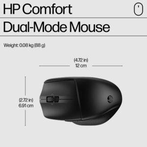 HP 685 Comfort Dual-Mode Wireless Keyboard and Mouse Combo Black Full-size 4000 DPI Silent Keys