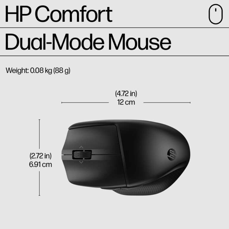HP 685 Comfort Dual-Mode Wireless Keyboard and Mouse Combo Black Full-size 4000 DPI Silent Keys