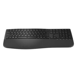 HP 685 Comfort Dual-Mode Wireless Keyboard Full Size Black Membrane Silent Keys Bluetooth 2.4 GHz Copilot Key Wrist Rest
