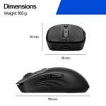 HP 705 Rechargeable Wireless Mouse 6000 DPI 8 Buttons 7 Programmable Silent Click Bluetooth 5.2 Black