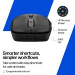 HP 705 Rechargeable Wireless Mouse 6000 DPI 8 Buttons 7 Programmable Silent Click Bluetooth 5.2 Black