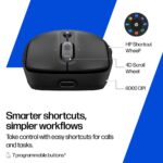HP 705 Rechargeable Wireless Mouse 6000 DPI 8 Buttons 7 Programmable Silent Click Bluetooth 5.2 Black