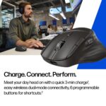 HP 785M Wireless Mouse Rechargeable Silent Click Dual Mode Connectivity Horizontal Scroll Black