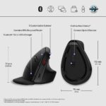 HP 925 Ergonomic Vertical Wireless Bluetooth Mouse 4000 DPI Rechargeable Black