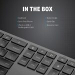 HP 975 Dual-Mode Wireless Keyboard Full-size Scissor Switch Bluetooth RF Rechargeable Backlit Black