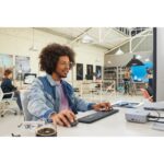 HP 975 Dual-Mode Wireless Keyboard Full-size Scissor Switch Bluetooth RF Rechargeable Backlit Black