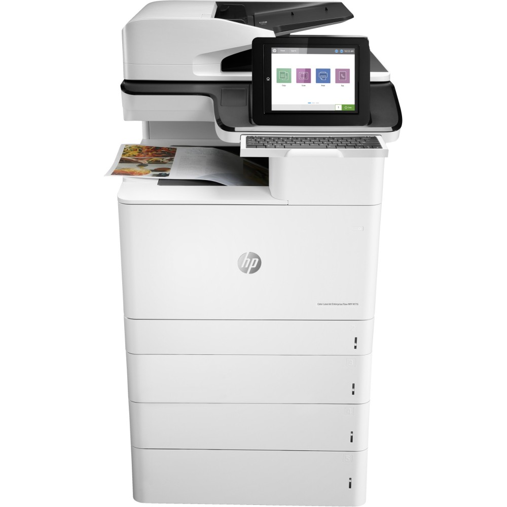 HP Color LaserJet Enterprise Flow MFP M776z All-In-One Laser Printer A3 Colour Print Scan Copy Fax Wi-Fi Ethernet USB Touchscreen HP Color LaserJet Enterprise Flow MFP M776z All-In-One Laser Printer A3 Colour Print Scan Copy Fax Wi-Fi Ethernet USB Touchscreen