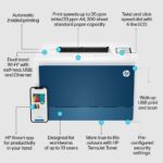 HP Color LaserJet Pro 4202dw Colour Laser Printer Wi-Fi Ethernet USB Bluetooth Auto Duplex 33 ppm Max Duty Cycle 50000 Pages