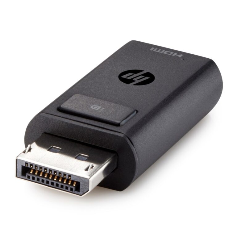 HP DisplayPort to HDMI 1.4 Adapter Black Male to Female Connector for ProBook EliteBook ZBook Laptops