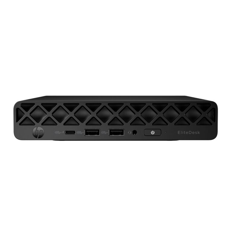 HP EliteDesk 8 Mini G1a Mini PC AMD Ryzen 5 220 8GB DDR5 256GB NVMe SSD Windows 11 Pro Black