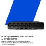 HP EliteDesk 8 Mini G1i AI PC Intel Core Ultra 7 265T 16GB DDR5 512GB NVMe Windows 11 Pro Black