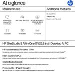 HP EliteStudio 8 All-in-One G1i 23.8" Full HD IPS Intel Core Ultra 5 16 GB DDR5 Windows 11 Pro Wi-Fi 7 Silver